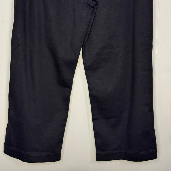 Jen7 Womens Pants Black Cropped Wide Leg High Rise Pockets Zip Button Close New - Picture 6 of 16